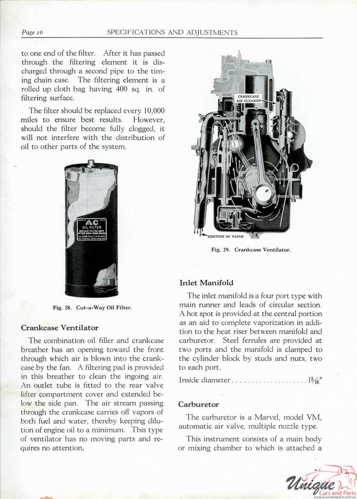 1930 Buick Marquette Specifications Booklet Page 33